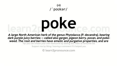 poked in tagalog meaning|How to say poke in Filipino .
